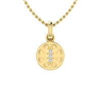 KLEORA IRIS Modern Electrum™ Diamond Cats Eye Circle Pendant