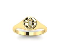 KLEORA IRIS Modern Electrum™ Diamond Cats Eye Ring