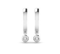 KLEORA Pure Modern Electrum™ Miracle Plate Diamond Droplet Hoop Earrings