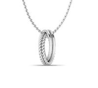 KLEORA Pure Modern Electrum™ Rope & Polished Circle Pendant