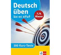 Klett Deutsch üben s sitzt 7./8. Klasse: 380 Kurz-Tests (Klett (Paperback)