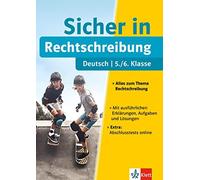 Klett Sicher in Deutsch Rechtschreibung 5. / 6. Klasse: Alles zum Th (Paperback)