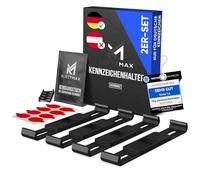 Klettmax® Original Frameless Clip Number Plate Holder - Number Plate Holder - Invisible and Weatherproof - Only for Germany