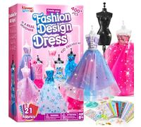 Klever Kits 400+PCS Fashion Designer Kits for Girls, Sewing Kit for Kids 8+ | Craft Kits for Kids, Arts and Crafts, 3 Mannequins Make 40+ Outfits, Sewing and No-Sew Modes, Gifts for 8-12 Year Old Girls
