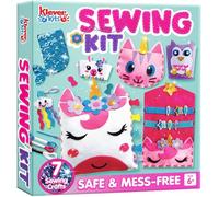Klever Kits 7PCS My First Sewing Kit for Kids, Arts and Crafts Girls Toys | Easy Craft Kits for Kids Age 6+, 7 PCS Craft Set of Unicorn Mermaid Cat Owl, Birthday Gifts for 6 7 8 9 10 Year Old Girls