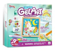 Klever Kits Gel Art Kit Painting Kits with Photo Frame,Window Art kit, Arts and Crafts for Kids 6-12,Birthday Gifts for Boys & Girls Age 6 7 8 9 10 11 12,Glass Painting Set