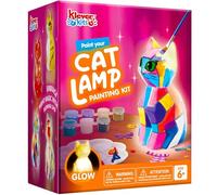 Klever Kits Paint Your Own Cat Lamp Kit,Arts and Crafts for Kids Age 6 7 8 9 10 11 12,DIY Night Light Painting Kit,Girls Crafts Kit,Cat Toys for Kids,Activities Art Supplies,Birthday Presents