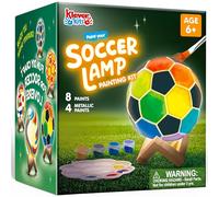 Klever Kits Paint Your Own Football Lamp Kit,3D Space Football Night Light,DIY Lamp Night Light Arts & Crafts Kit for Kids, Birthday Gifts for Girls Boys Ages 6 7 8 9 10 11 12 Presents