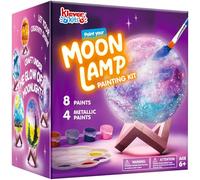 Klever Kits Paint Your Own Moon Lamp Kit,3D Space Moon Night Light,DIY Lamp Night Light Arts & Crafts Kit for Kids, Birthday Gifts for Girls Boys Ages 6 7 8 9 10 11 12 Presents