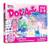 Klever Kits Princess Dot Art Kit for Kids, No Mess Sticker for Toddlers 3-7, Art and Craft Kits, DIY Creative Activity, Travel Toy, Birthday Presents for Boys Girls