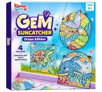 Klever Kits Suncatcher Window Craft Sets for Kids, Gifts for Girls 6 7 8 9 10 11 12 Years, DIY Diamond Painting Set Toys, Craft Girls Painting Set, Creative Gifts (4 Themes)
