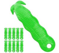 Klever Kutter - Safety Cutter Tool (Pack of 10) Green, Unique Double Hook Design - Disposable Box Cutter with Cutting Blade for Letter, Strap, Carton, Package, Envelope and Box Opener.