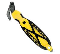 Klever X-Change KCJ-XC-30 (Wider Cut Head) - Safety Cutter Tool, Hook Blade Design - Box and Tape Cutter. Box Opener Tool with Integrated Eyelet for Secure Attachments