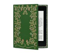 KleverCase Universal Book Cover for eReader Devices with 6 to 7 Inch Screen. Works with Kobo, Nook, Kindle, Sony, Storytel e-Reading Devices and More. (Green Floral)