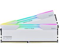 KLEVV CRAS V DDR5 RGB 48GB (2x 24GB) 6000MHz CL28 Gaming Memory RAM kit XMP 3.0 High Performance Overclocking 28-36-36-76 (KD5KGUD80-60B280J) White