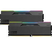 KLEVV CRAS V DDR5 RGB 48GB (2x 24GB) 6000MHz CL28 Gaming Memory RAM kit XMP 3.0 High Performance Overclocking 28-36-36-76 (KD5KGUD80-60B280G) Black