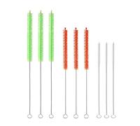 KLeXiC Reusable Long Colored Straw Cleaner Brush Set 12" Bendable 9 Pack,Capable of Cleaning Various Metal, Silicone, Plastic, Bamboo,Glass Straws Tubes Diameters Ranging from 4-16mm