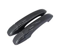 KLFDT Car Door Handle Cover for Renault Clio MK5 Lutecia 2020-2023,Car Exterior Door Handle Decoration Shell Anti Scratch Waterproof Accessories,A/Two doors without holes/carbon fiber pattern