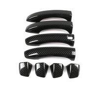 KLFDT Car Door Handle Cover for Roewe RX5 2020,Car Exterior Door Handle Decoration Shell Anti Scratch Waterproof Accessories,A/No hole single wisdom-carbon fiber pattern
