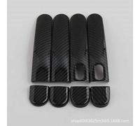 KLFDT Car Door Handle Cover for VW New Santana Sagitar Polo Tiguan,Car Exterior Door Handle Decoration Shell Anti Scratch Waterproof Accessories,A/Carbon Fiber Pattern 2