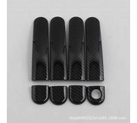 KLFDT Car Door Handle Cover for VW New Santana Sagitar Polo Tiguan,Car Exterior Door Handle Decoration Shell Anti Scratch Waterproof Accessories,A/Carbon Fiber pattern3