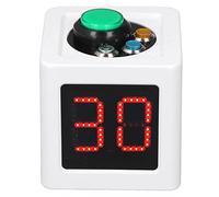 KLFEXVP Cube Timer Seconds LED Race Cube Timer 1.4in 4 Sided Digital Shot Countdown Stopwatch for Poker Decor Scoreboards & Timers (White)