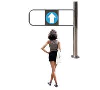 KLGFBDC Automatic Safety Swing Gate for Entrance Control, 90° Opening Metal Barricade for Pedestrian Flow Management in Public Spaces