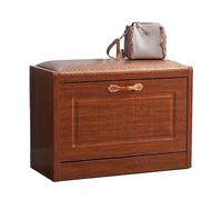 KLGFBDC Leather Upholstered Entryway Bench Seat Shoe Storage Organizer,Modern Home Shoe Bench With Hidden Shoe Shelf,Premium Shoe Cabinet Shoe Rack Bench(Size:65x30x45cm(26x12x18inch),Colo