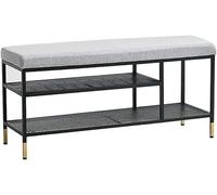 KLGFBDC Shoe Rack Bench, Entryway Bench,3-Tier Shoe Storage Organizer With Seat For Entryway Hallway Living Room Stable Metal Frame And Easy Assembly, Holds Up To(Size:100x47x32cm,Color:Gr