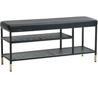 KLGFBDC Shoe Rack Bench, Entryway Bench,3-Tier Shoe Storage Organizer With Seat For Entryway Hallway Living Room Stable Metal Frame And Easy Assembly, Holds Up To 330 Lbs(Size:100x47x32cm,