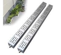 KLGFBDC Stainless Steel Channel Drainage System with Removable Cover, Ideal for Yard Pool Farm Deck Trench Drainage