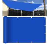 KLGFBDC Waterproof Sun Shade Sail 140 x 600 cm UV Protection PES Polyester Canopy Wind Resistant Balcony Cover with Grommets for Terrace and Garden Dark Blue