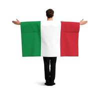 KLGRTJHK Wearable Cape with Sleeves, Lightweight Polyester Flag Poncho for Sporting Events, and Party Celebration Italian flag