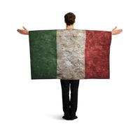 KLGRTJHK Wearable Cape with Sleeves, Lightweight Polyester Flag Poncho for Sporting Events, and Party Celebration The old Italian flag