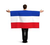 KLGRTJHK Wearable Cape with Sleeves, Lightweight Polyester Flag Poncho for Sporting Events, and Party Celebration Flag of the canton of Schleswig-Holstein