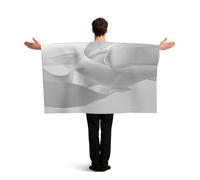 KLGRTJHK Wearable Cape with Sleeves, Lightweight Polyester Flag Poncho for Sporting Events, and Party Celebration silence