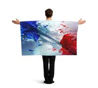 KLGRTJHK Wearable Cape with Sleeves, Lightweight Polyester Flag Poncho for Sporting Events, and Party Celebration France flag