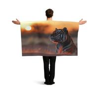 KLGRTJHK Wearable Cape with Sleeves, Lightweight Polyester Flag Poncho for Sporting Events, and Party Celebration The tiger under the sunset