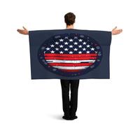 KLGRTJHK Wearable Cape with Sleeves, Lightweight Polyester Flag Poncho for Sporting Events, and Party Celebration Ohio State Flag