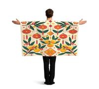 KLGRTJHK Wearable Cape with Sleeves, Lightweight Polyester Flag Poncho for Sporting Events, and Party Celebration Vietnamese New Year