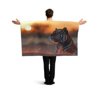 KLGRTJHK Wearable Cape with Sleeves, Lightweight Polyester Flag Poncho for Sporting Events, and Party Celebration The tiger under the sunset