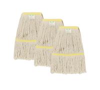 KLHB-YF Kentucky Mop Head Replacement, Washable Heavy-Duty Cotton Mop Refills 3 Pack for Industrial & Commercial Hard Floor Cleaning