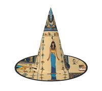 KLHNMFGR Ancient Egypt Tribe Series Printed Halloween Witch Hats For Adults, Witches Wizard Halloween Cosplay Cap Accessories