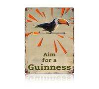 KLHSOF Retro Signs Aim for A Guinness Metal Sign Animal Sign Funny Aluminum Tin Sign Wall Decor for Kitchen Farm Outside Home Bathroom 12×8 Inch