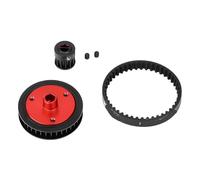 KLHYTGFA 3.2/5.0 Belt Drive Transmission Gears System for 1/10 RC Car Crawler Axial SCX10 & SCX10 II 90046 Upgrade DIY Parts(5.0mm Black)