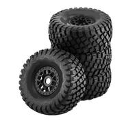 KLHYTGFA 4pcs for 1/8 1/7 RC Short Course Truck Tires and Wheels All Terrain for HSP TRAX-XAS UDR DF7 FS Atom YK4072 DF7(4pcs Black)