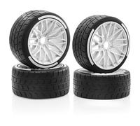 KLHYTGFA 4pcs for 53/107 42/100 Tire Tyre 17mm Wheel Hex for Arr-ma 1/7 Felony FSR Model GT RC(WHITE)