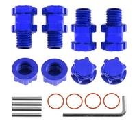 KLHYTGFA Adapters Kit For Arr-ma 1/10 3S Granite Mega Senton Typhon RC Car Upgrade Parts Hex 14mm to 17mm Wider 13mm Adapters Convert(Blau)