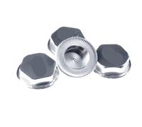 KLHYTGFA Alloy Enclosed Wheel Nut Cap 24mm for 1/5 Losi 5ive T ROFUN ROVAN LT KingmotorX2 for HPI BA-JA 5B 5T 5SC Remote Control Car Parts(For BAJA Silver)
