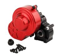 KLHYTGFA Complete Metal Transmission Gearbox with Gear for 1/10 RC Crawler Car Axial SCX10 Upgrade Parts(Red Titanium)